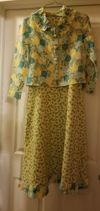 Yellow floral girl's dress